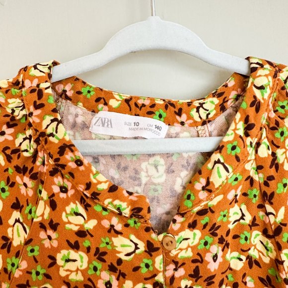 Zara Girls Floral Dress Size 10 - Picture 2 of 3